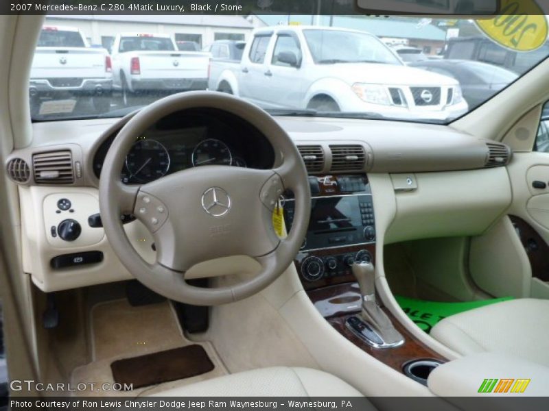 Black / Stone 2007 Mercedes-Benz C 280 4Matic Luxury