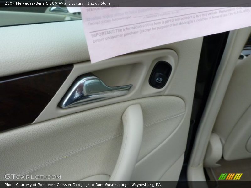Black / Stone 2007 Mercedes-Benz C 280 4Matic Luxury