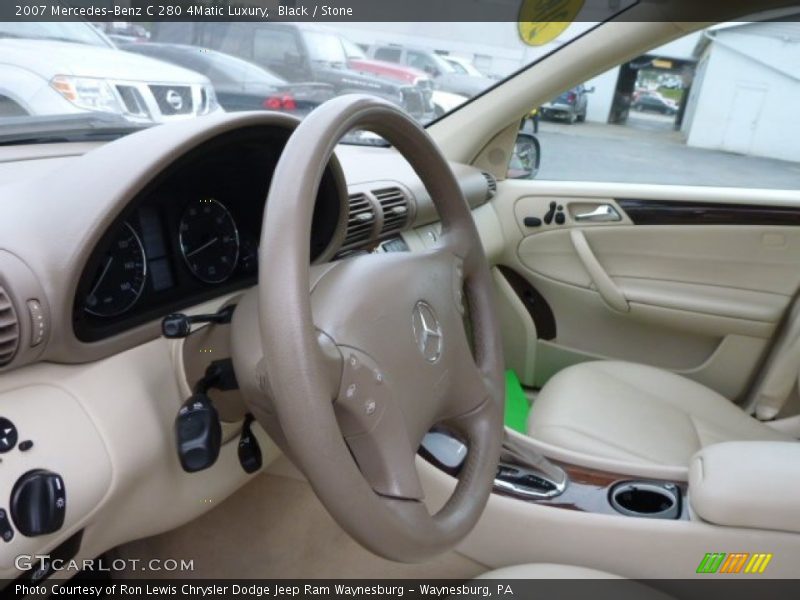 Black / Stone 2007 Mercedes-Benz C 280 4Matic Luxury