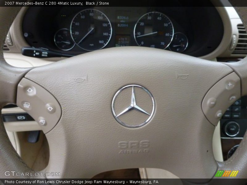 Black / Stone 2007 Mercedes-Benz C 280 4Matic Luxury