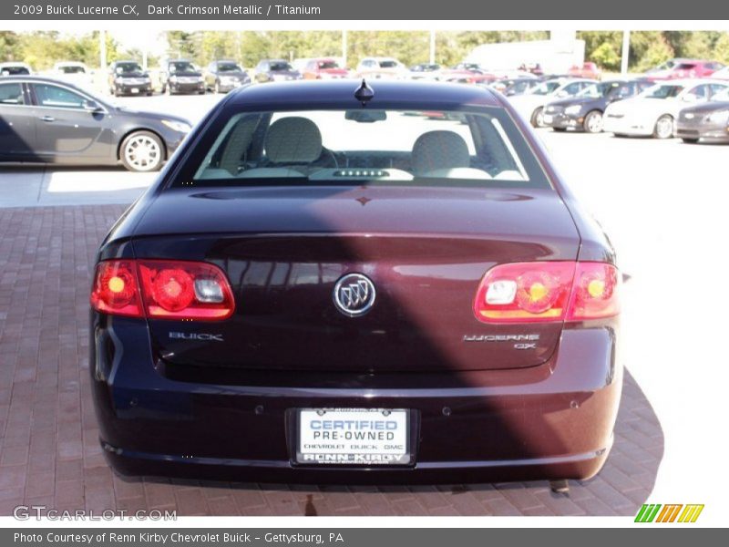 Dark Crimson Metallic / Titanium 2009 Buick Lucerne CX