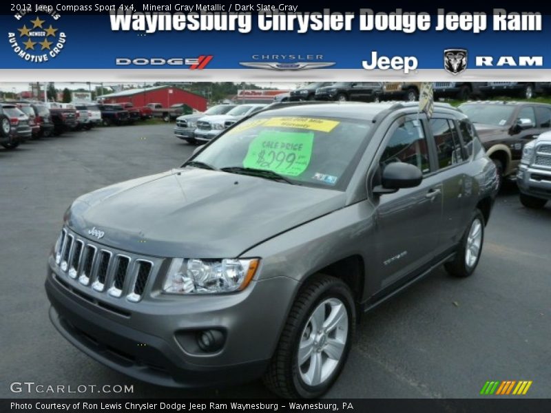 Mineral Gray Metallic / Dark Slate Gray 2012 Jeep Compass Sport 4x4