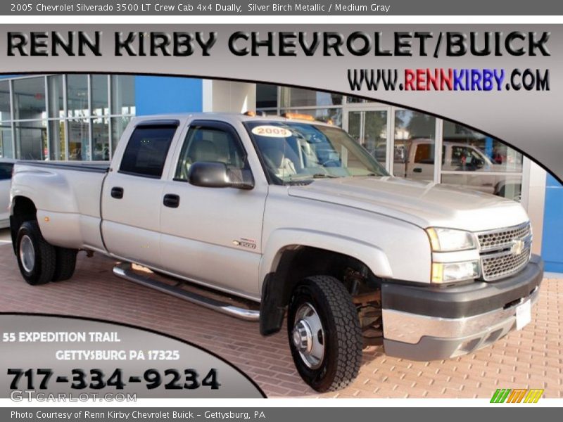 Silver Birch Metallic / Medium Gray 2005 Chevrolet Silverado 3500 LT Crew Cab 4x4 Dually