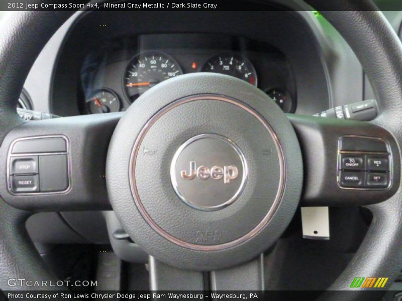 Mineral Gray Metallic / Dark Slate Gray 2012 Jeep Compass Sport 4x4