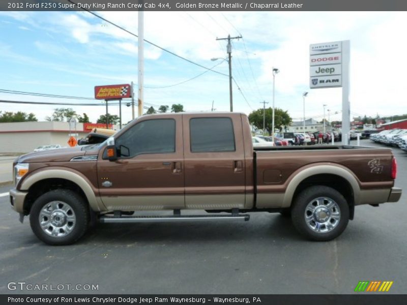 Golden Bronze Metallic / Chaparral Leather 2012 Ford F250 Super Duty King Ranch Crew Cab 4x4