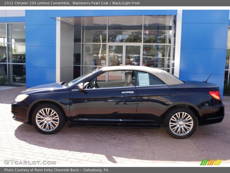 Blackberry Pearl Coat / Black/Light Frost 2012 Chrysler 200 Limited Convertible