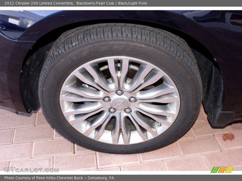 Blackberry Pearl Coat / Black/Light Frost 2012 Chrysler 200 Limited Convertible