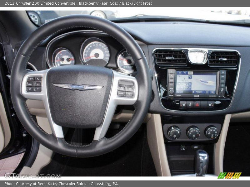 Blackberry Pearl Coat / Black/Light Frost 2012 Chrysler 200 Limited Convertible