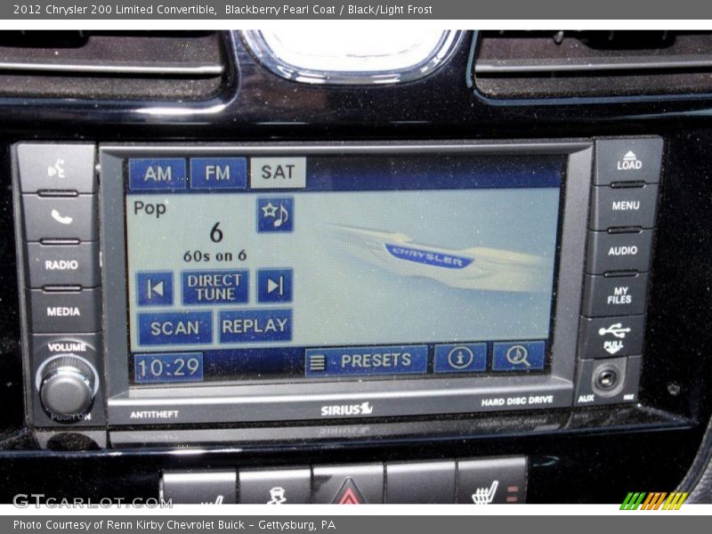 Blackberry Pearl Coat / Black/Light Frost 2012 Chrysler 200 Limited Convertible