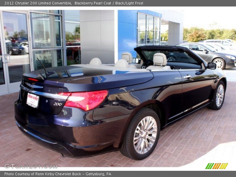 Blackberry Pearl Coat / Black/Light Frost 2012 Chrysler 200 Limited Convertible