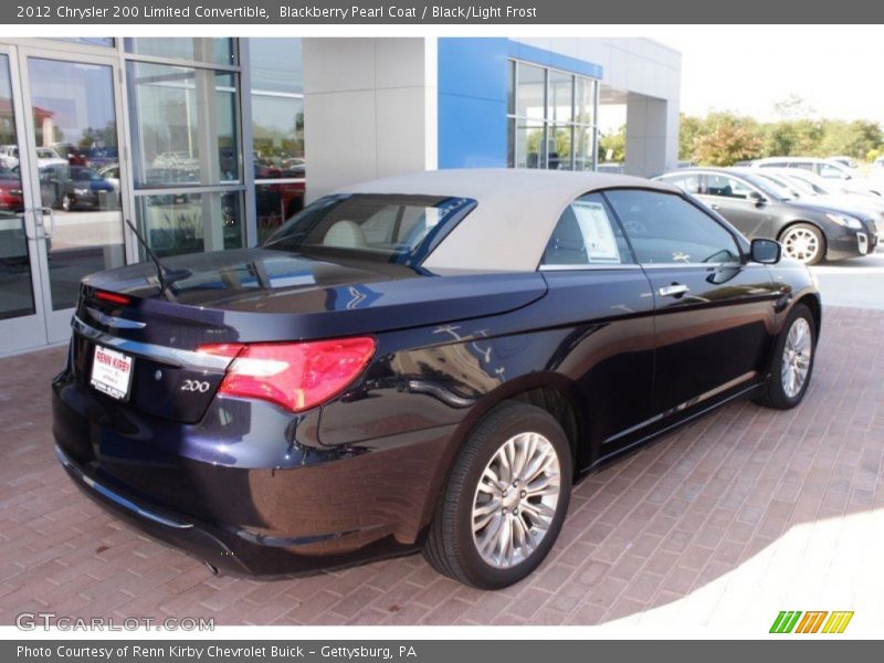Blackberry Pearl Coat / Black/Light Frost 2012 Chrysler 200 Limited Convertible