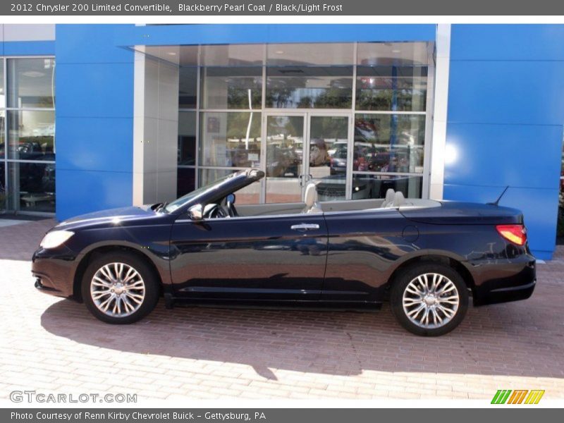 Blackberry Pearl Coat / Black/Light Frost 2012 Chrysler 200 Limited Convertible