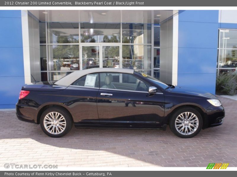 Blackberry Pearl Coat / Black/Light Frost 2012 Chrysler 200 Limited Convertible