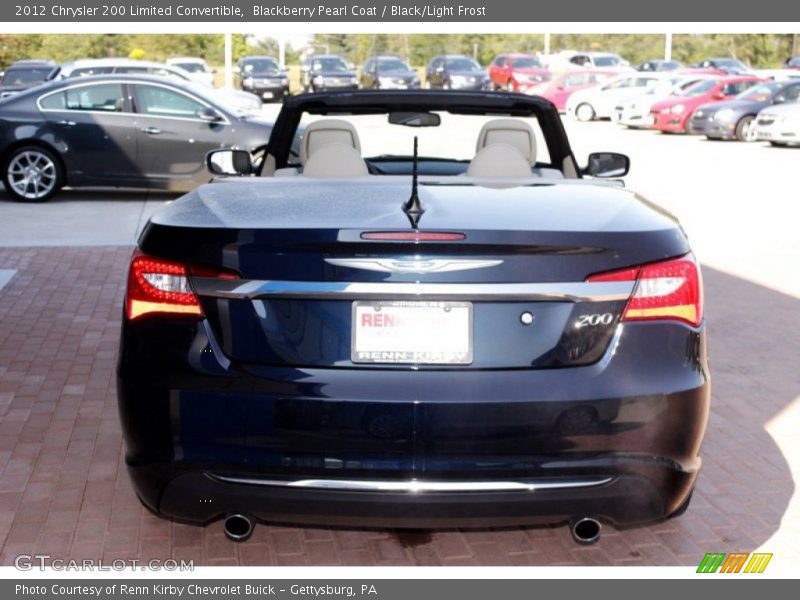 Blackberry Pearl Coat / Black/Light Frost 2012 Chrysler 200 Limited Convertible