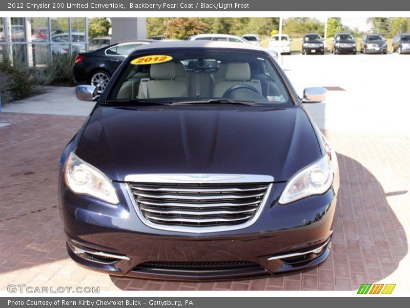Blackberry Pearl Coat / Black/Light Frost 2012 Chrysler 200 Limited Convertible