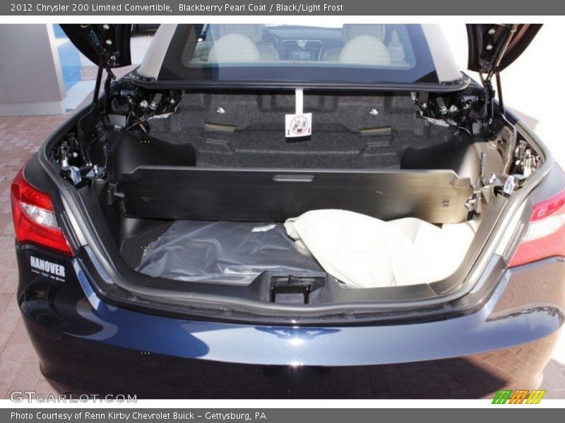 Blackberry Pearl Coat / Black/Light Frost 2012 Chrysler 200 Limited Convertible