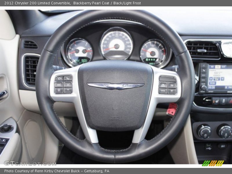 Blackberry Pearl Coat / Black/Light Frost 2012 Chrysler 200 Limited Convertible