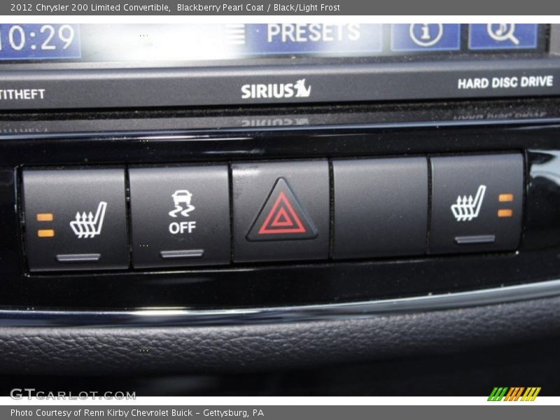 Blackberry Pearl Coat / Black/Light Frost 2012 Chrysler 200 Limited Convertible