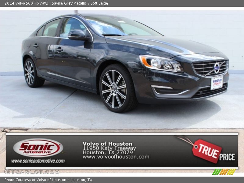 Saville Grey Metallic / Soft Beige 2014 Volvo S60 T6 AWD