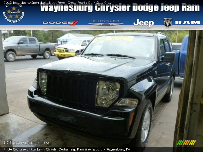 Black Forest Green Pearl / Dark Slate Gray 2012 Jeep Liberty Sport 4x4