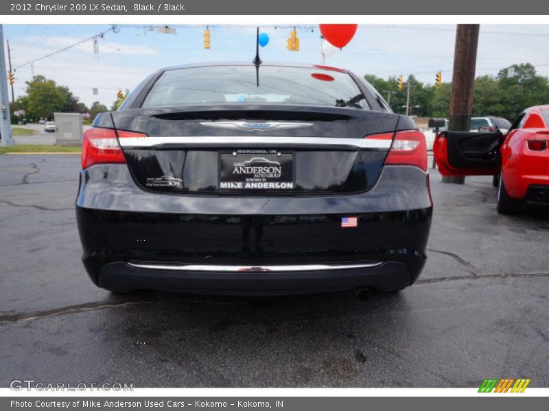 Black / Black 2012 Chrysler 200 LX Sedan