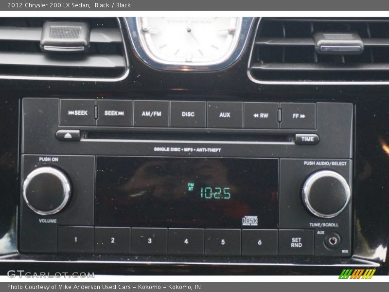 Black / Black 2012 Chrysler 200 LX Sedan