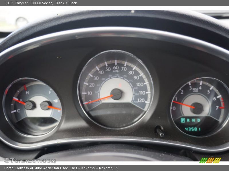 Black / Black 2012 Chrysler 200 LX Sedan