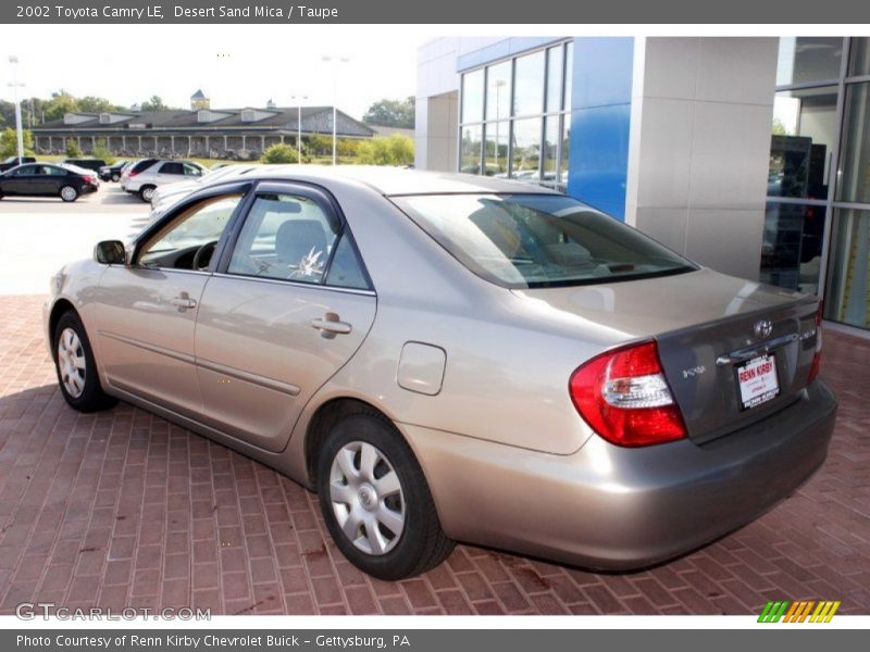 Desert Sand Mica / Taupe 2002 Toyota Camry LE