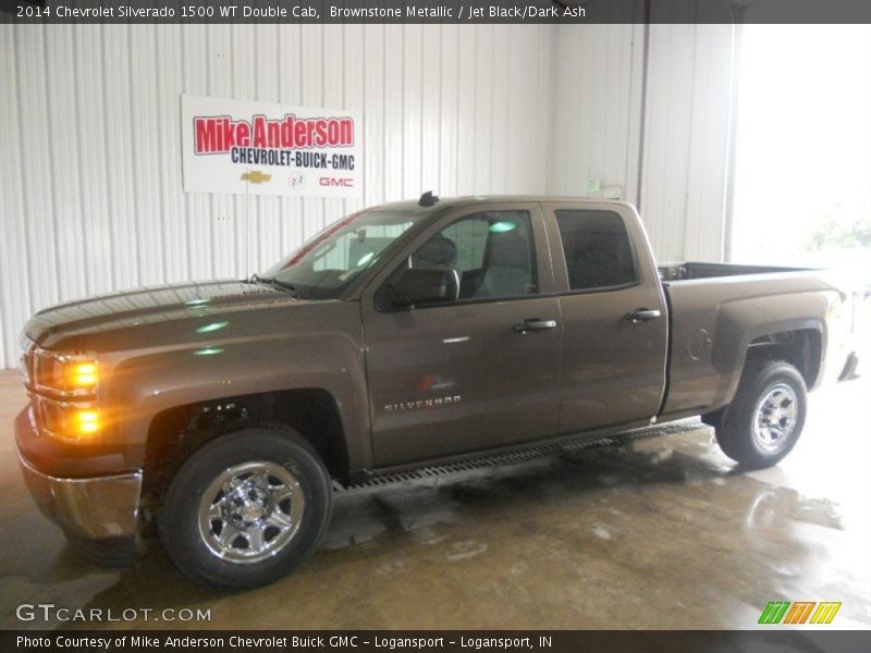 Brownstone Metallic / Jet Black/Dark Ash 2014 Chevrolet Silverado 1500 WT Double Cab