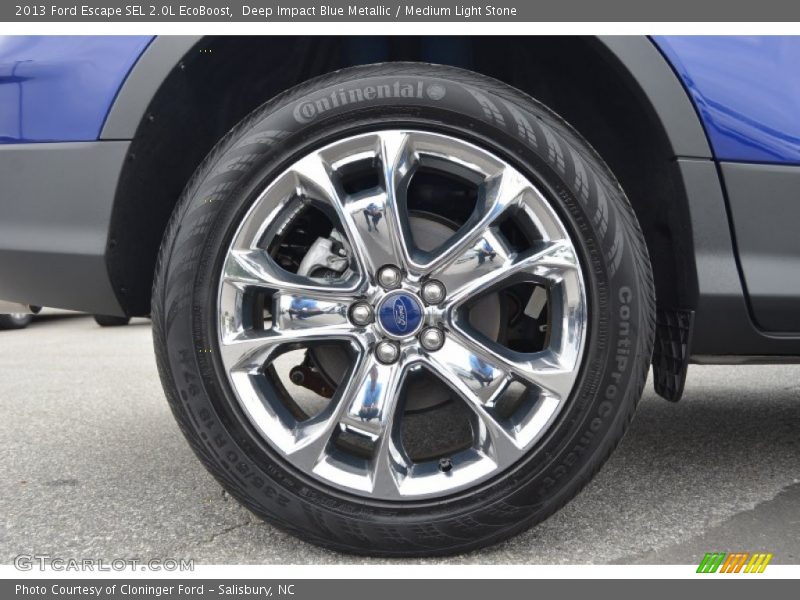 Deep Impact Blue Metallic / Medium Light Stone 2013 Ford Escape SEL 2.0L EcoBoost