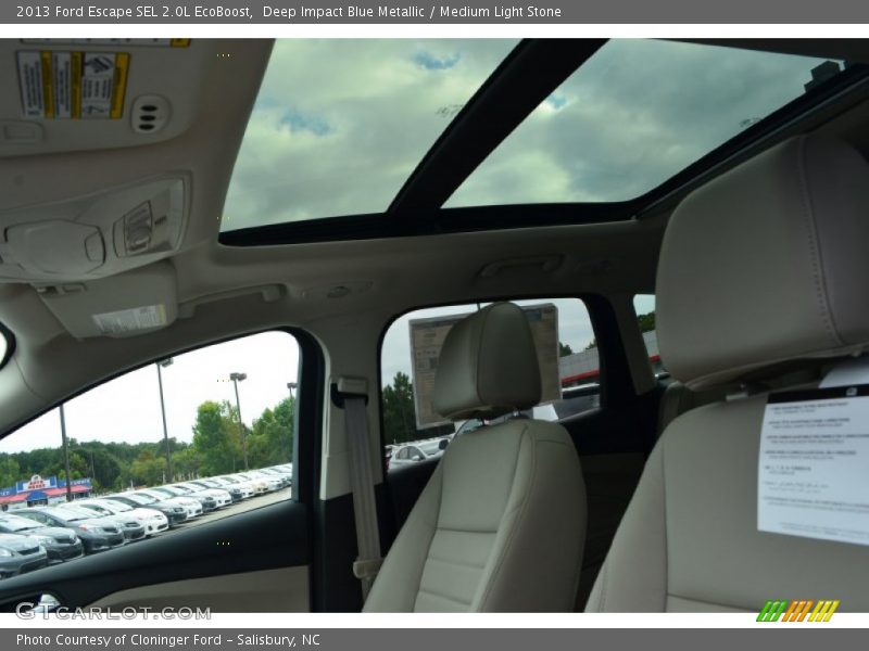 Deep Impact Blue Metallic / Medium Light Stone 2013 Ford Escape SEL 2.0L EcoBoost