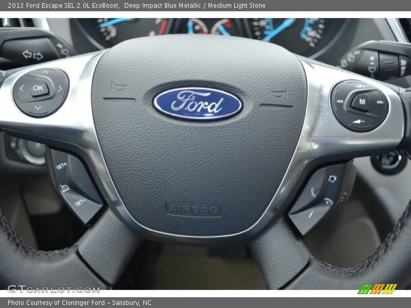 Deep Impact Blue Metallic / Medium Light Stone 2013 Ford Escape SEL 2.0L EcoBoost