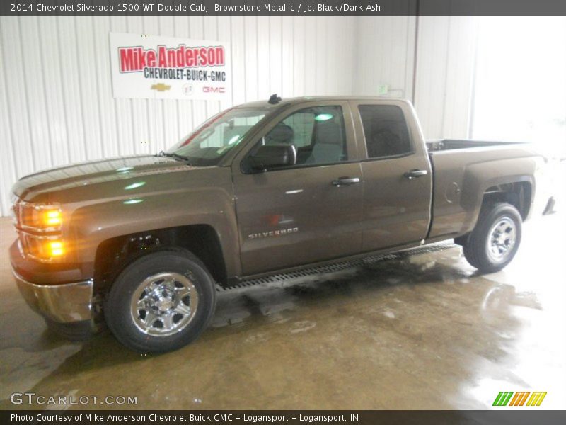 Brownstone Metallic / Jet Black/Dark Ash 2014 Chevrolet Silverado 1500 WT Double Cab