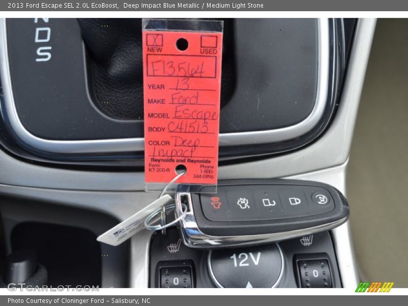 Deep Impact Blue Metallic / Medium Light Stone 2013 Ford Escape SEL 2.0L EcoBoost
