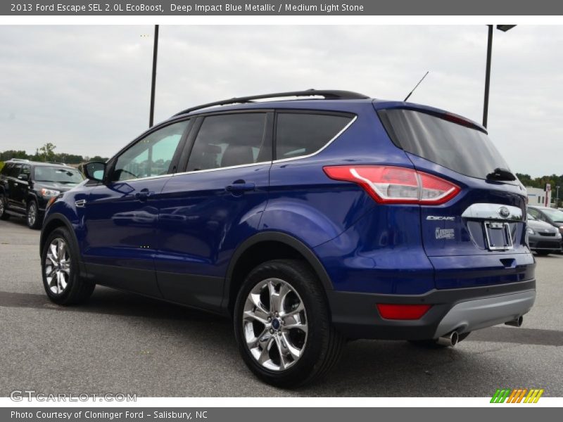 Deep Impact Blue Metallic / Medium Light Stone 2013 Ford Escape SEL 2.0L EcoBoost