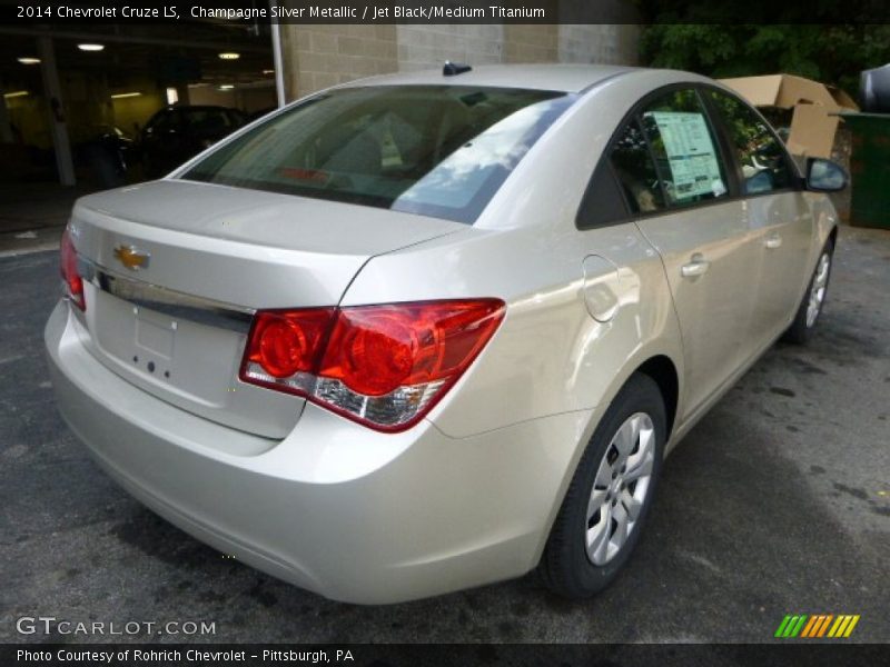 Champagne Silver Metallic / Jet Black/Medium Titanium 2014 Chevrolet Cruze LS