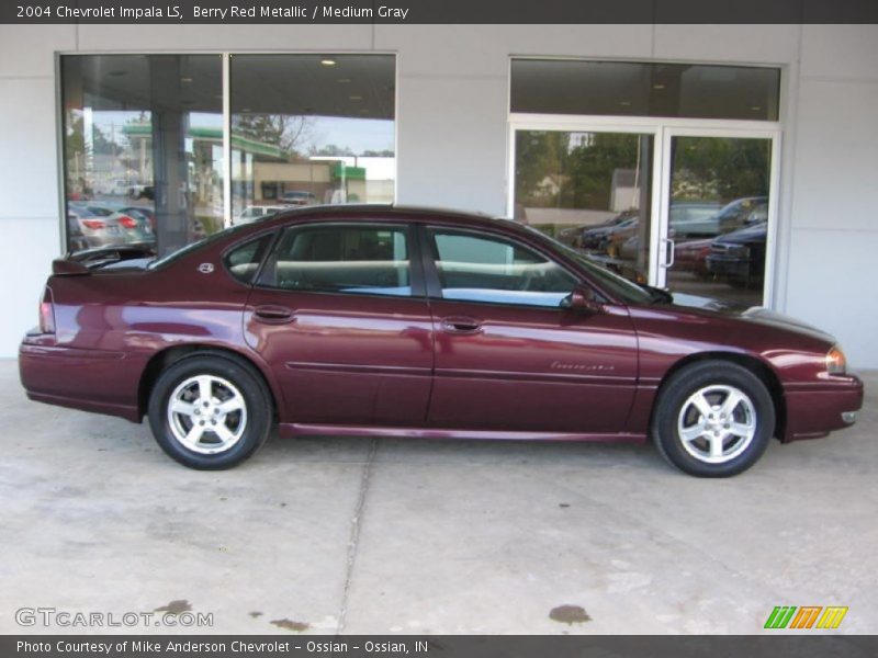 Berry Red Metallic / Medium Gray 2004 Chevrolet Impala LS