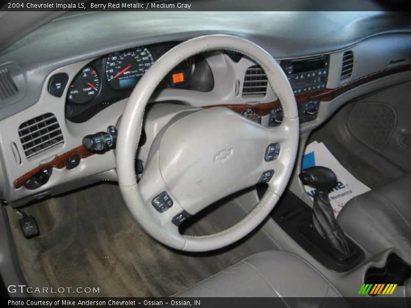 Berry Red Metallic / Medium Gray 2004 Chevrolet Impala LS