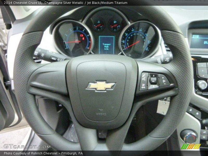 Champagne Silver Metallic / Jet Black/Medium Titanium 2014 Chevrolet Cruze LS