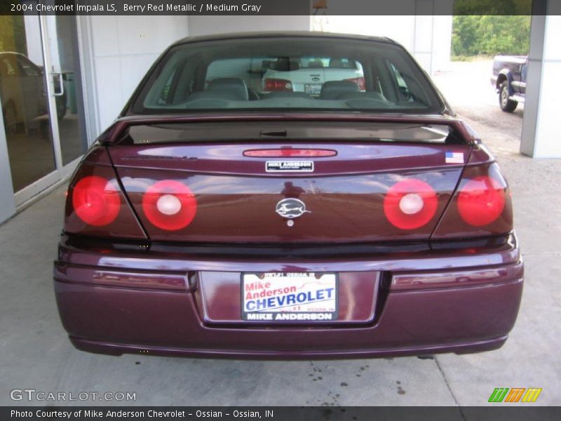 Berry Red Metallic / Medium Gray 2004 Chevrolet Impala LS
