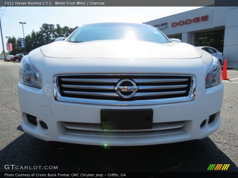 Winter Frost White / Charcoal 2012 Nissan Maxima 3.5 S