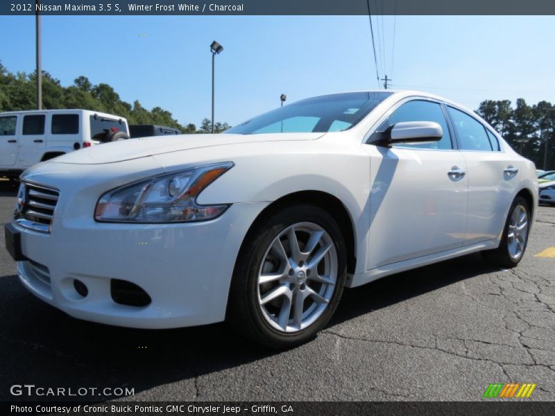 Winter Frost White / Charcoal 2012 Nissan Maxima 3.5 S