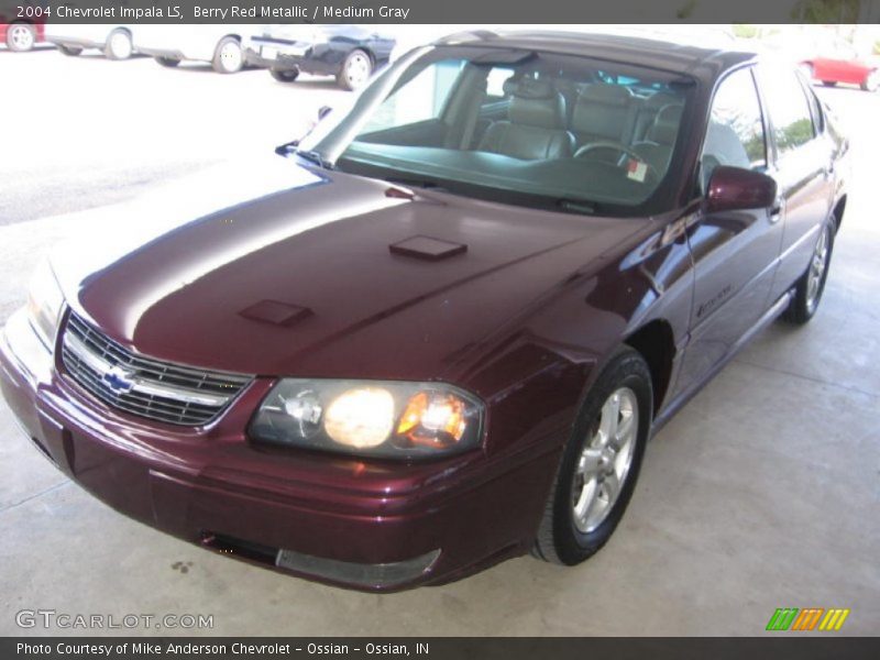Berry Red Metallic / Medium Gray 2004 Chevrolet Impala LS
