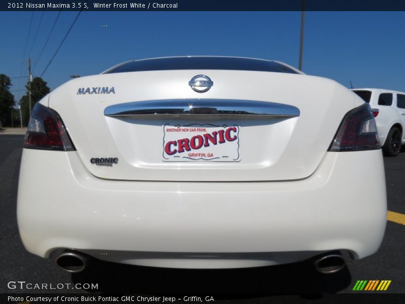 Winter Frost White / Charcoal 2012 Nissan Maxima 3.5 S
