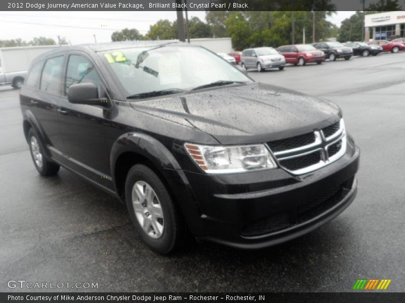Brilliant Black Crystal Pearl / Black 2012 Dodge Journey American Value Package
