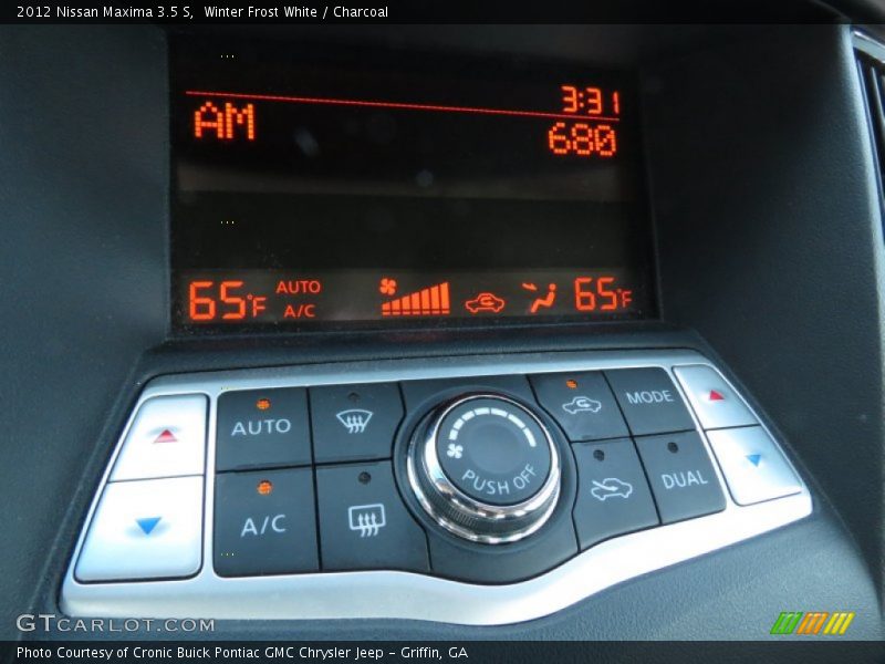 Winter Frost White / Charcoal 2012 Nissan Maxima 3.5 S