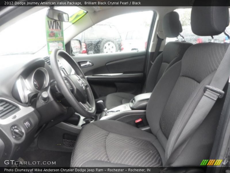 Brilliant Black Crystal Pearl / Black 2012 Dodge Journey American Value Package