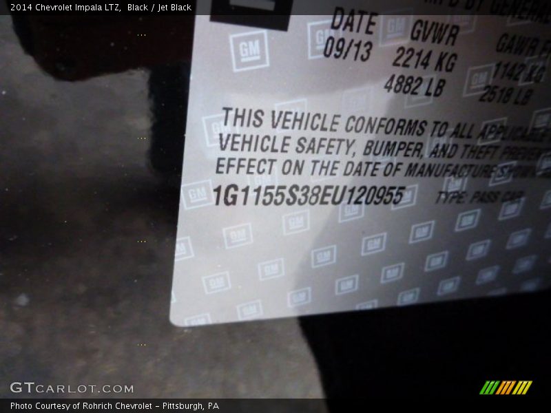 Black / Jet Black 2014 Chevrolet Impala LTZ