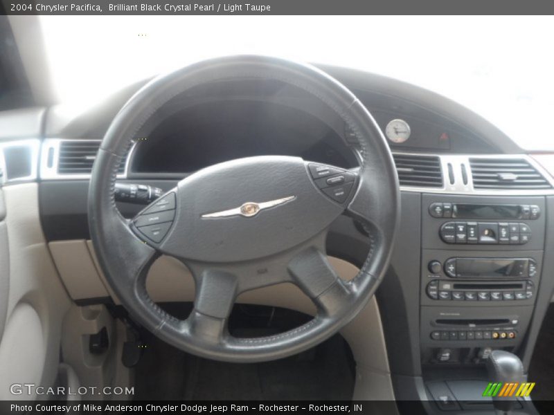 Brilliant Black Crystal Pearl / Light Taupe 2004 Chrysler Pacifica