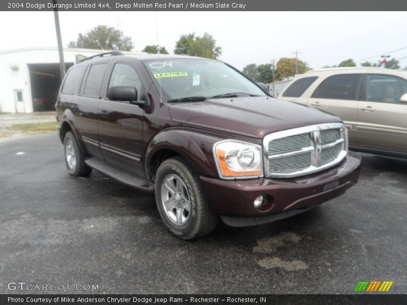 Deep Molten Red Pearl / Medium Slate Gray 2004 Dodge Durango Limited 4x4